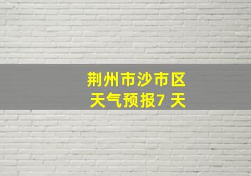 荆州市沙市区天气预报7 天